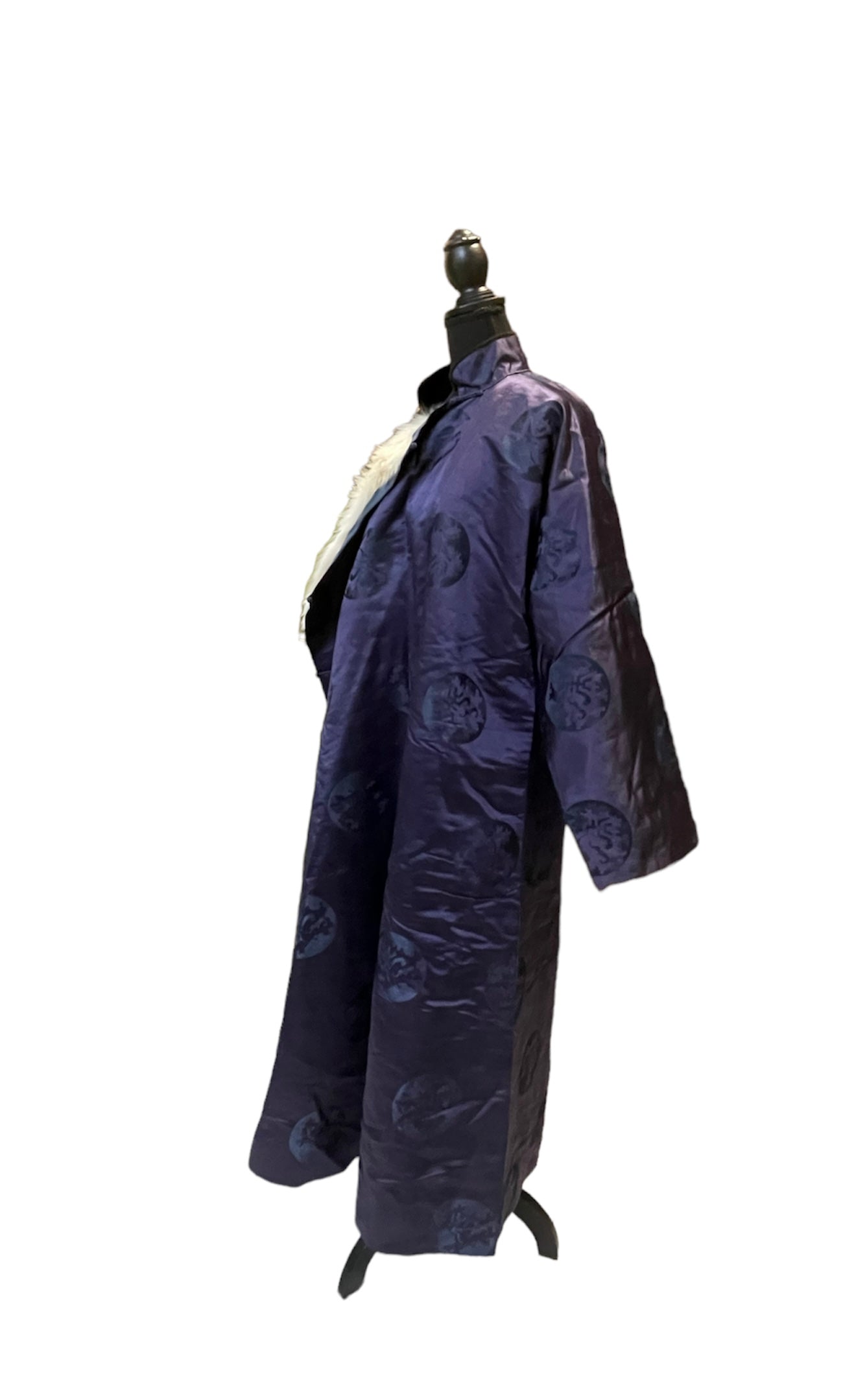 A fur lined women’s winter robe