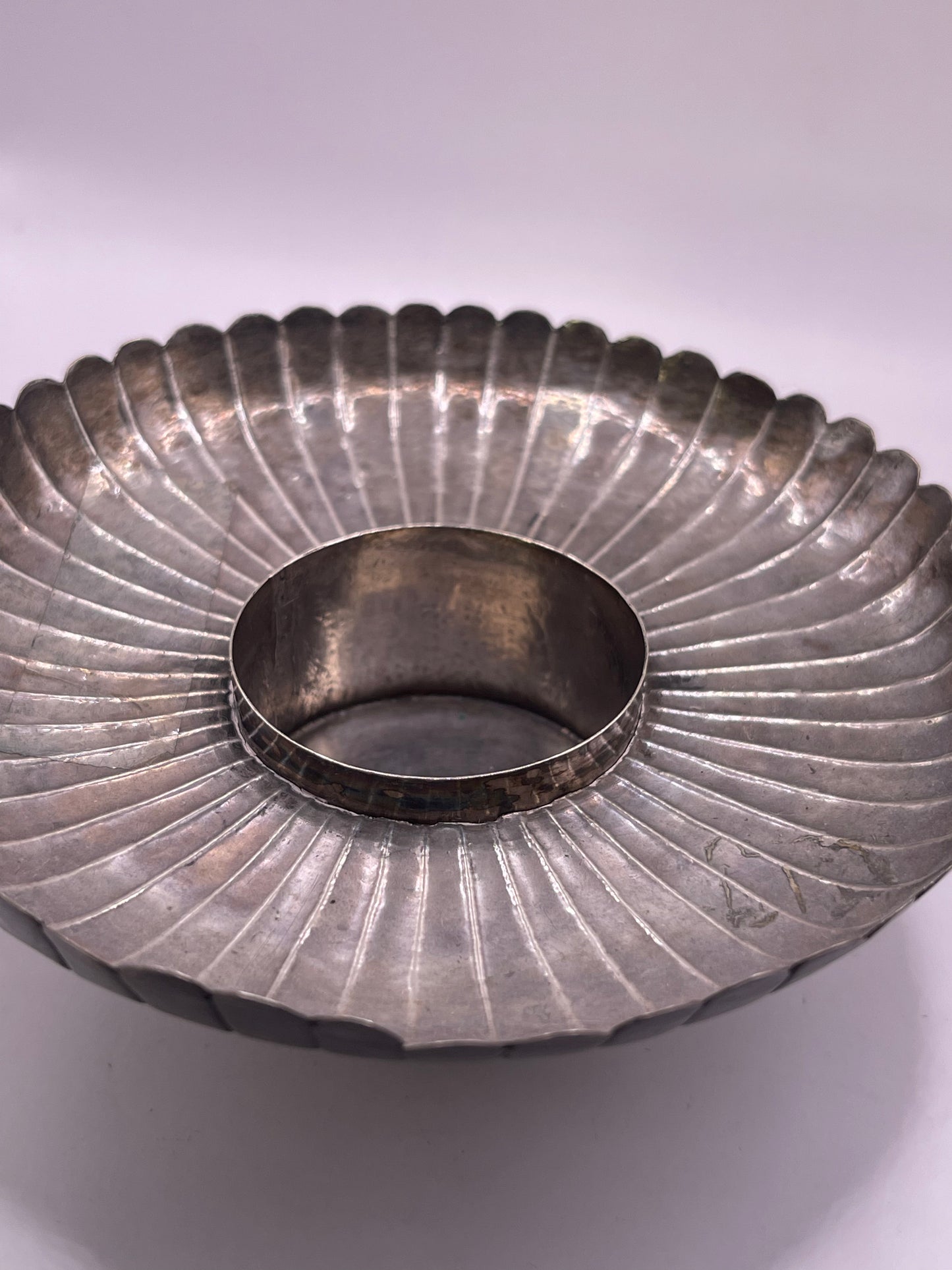 Antique silver Tibetan cup stand