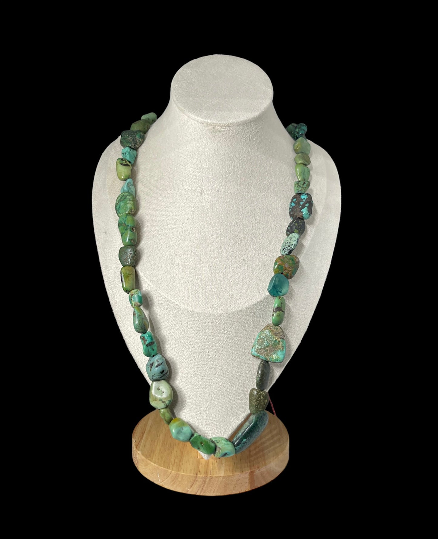 A necklace with antique Tibetan turquoise from an antique Perak