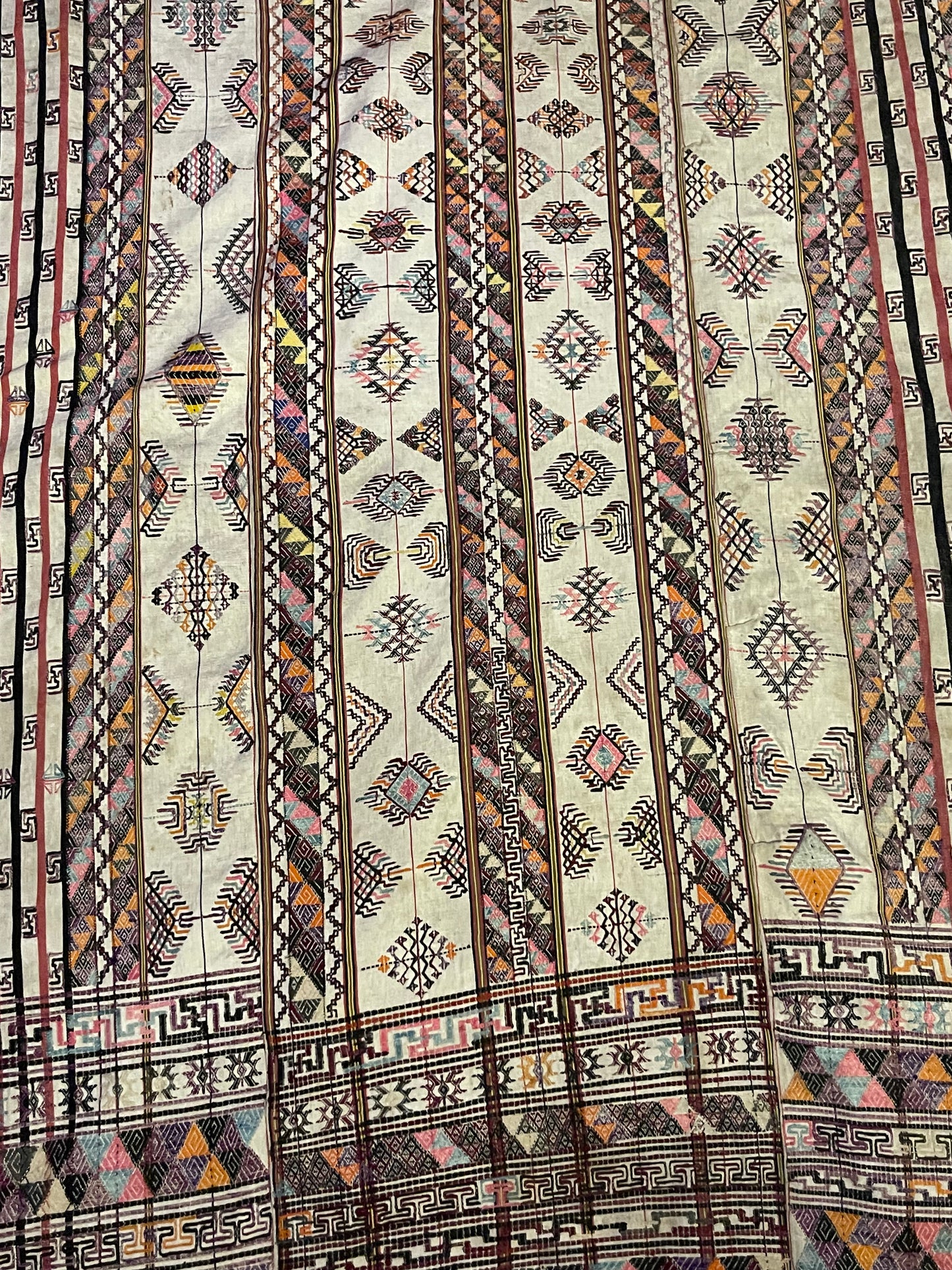 Early 20th C. Bhutanese silk Kira