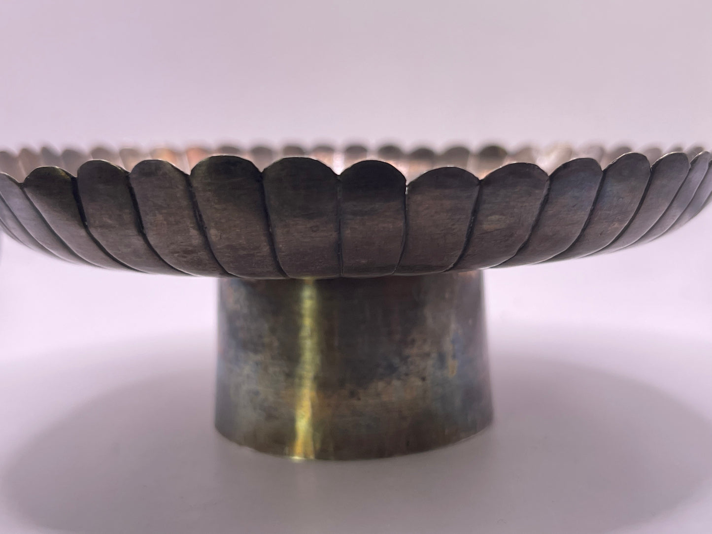 Antique silver Tibetan cup stand