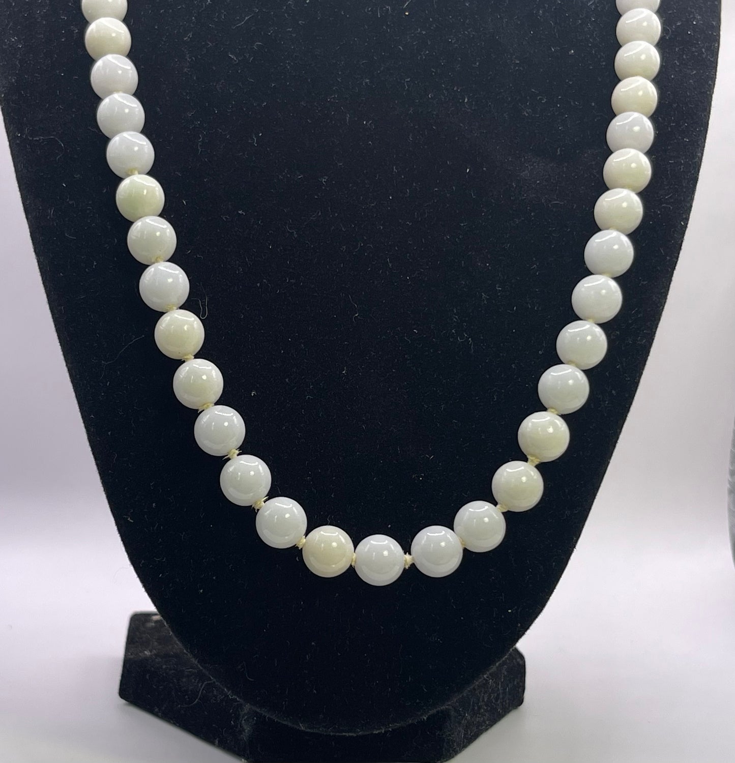 A vintage lavender jade necklace from Gumps