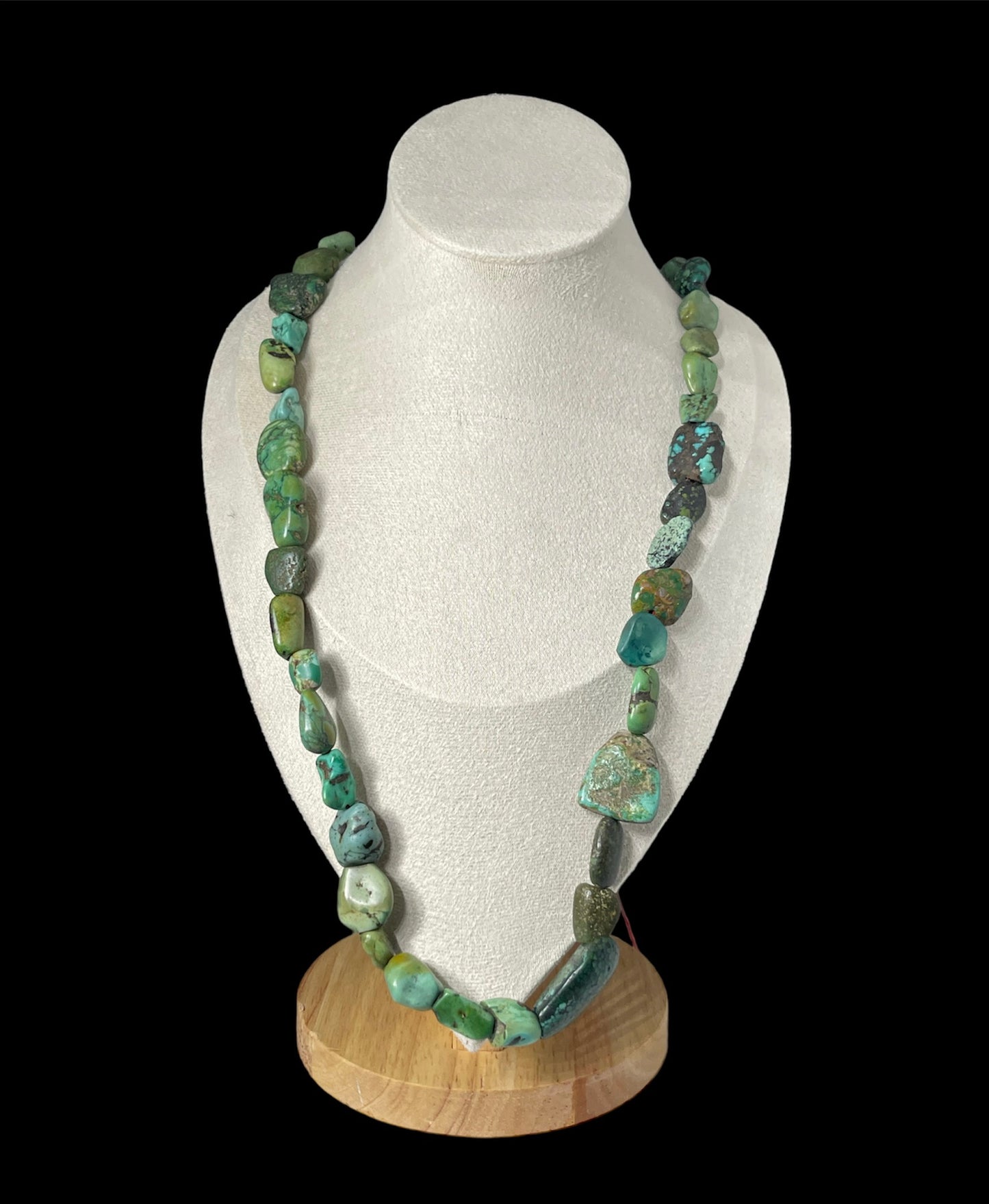 A necklace with antique Tibetan turquoise from an antique Perak
