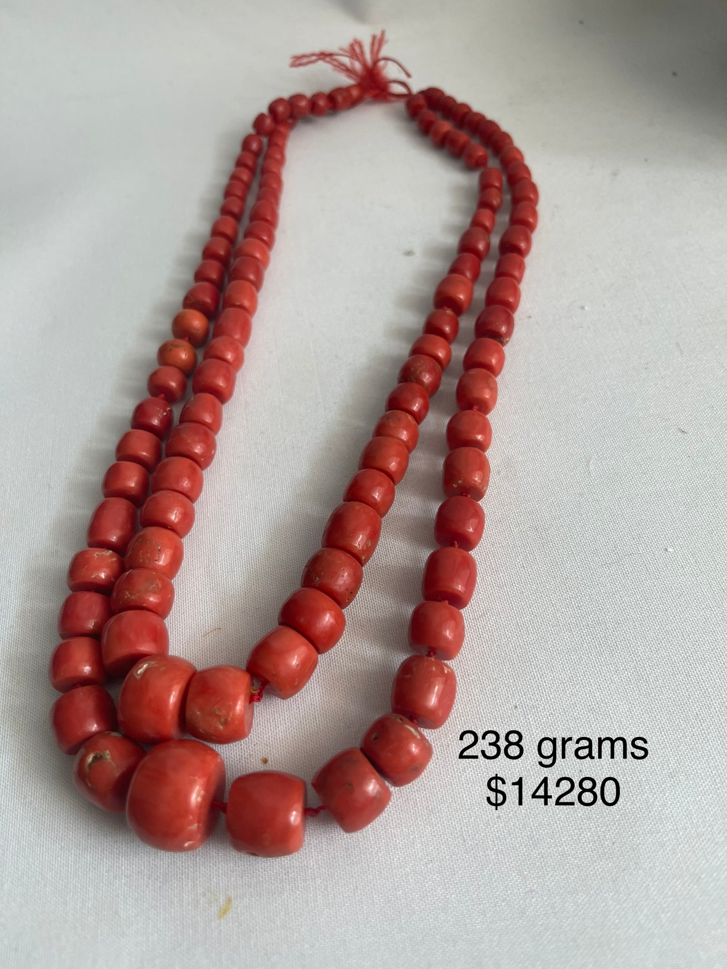 Antique coral beads necklace