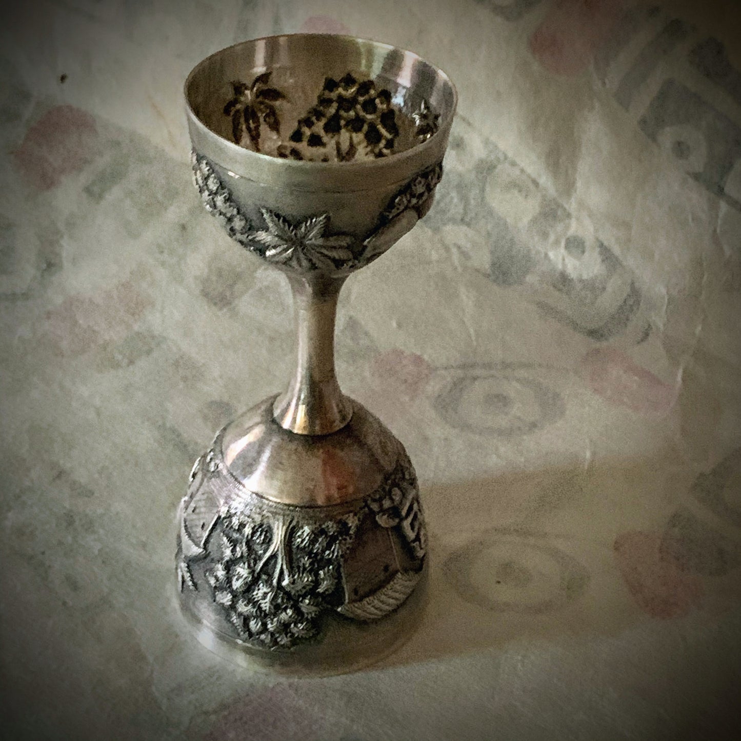 An antique Indian silver jigger