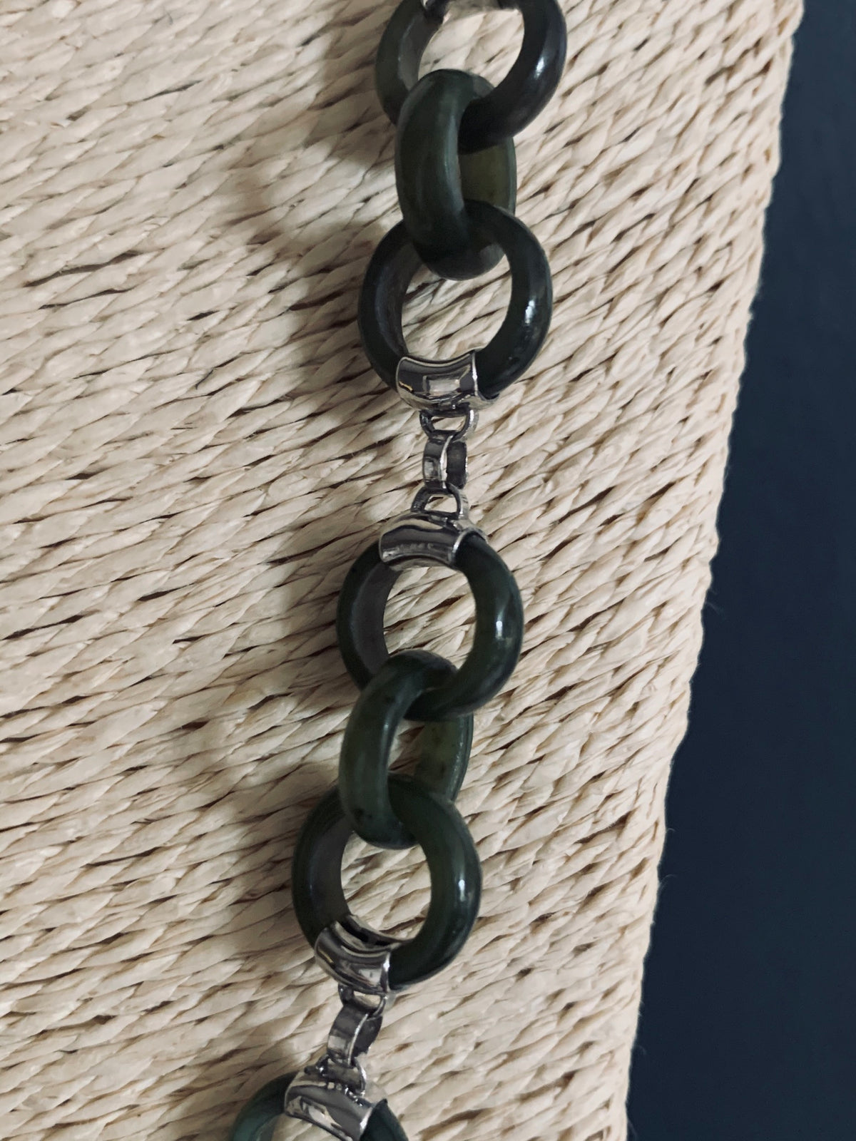 A vintage nephrite necklace