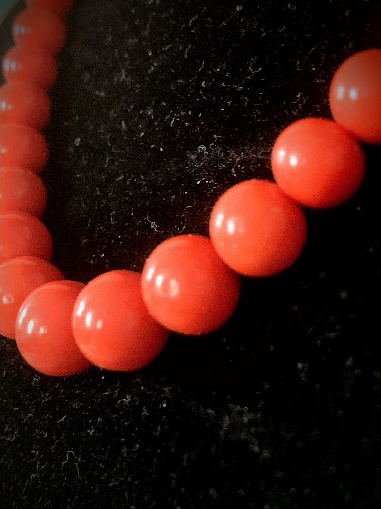 A 16” long antique coral necklace