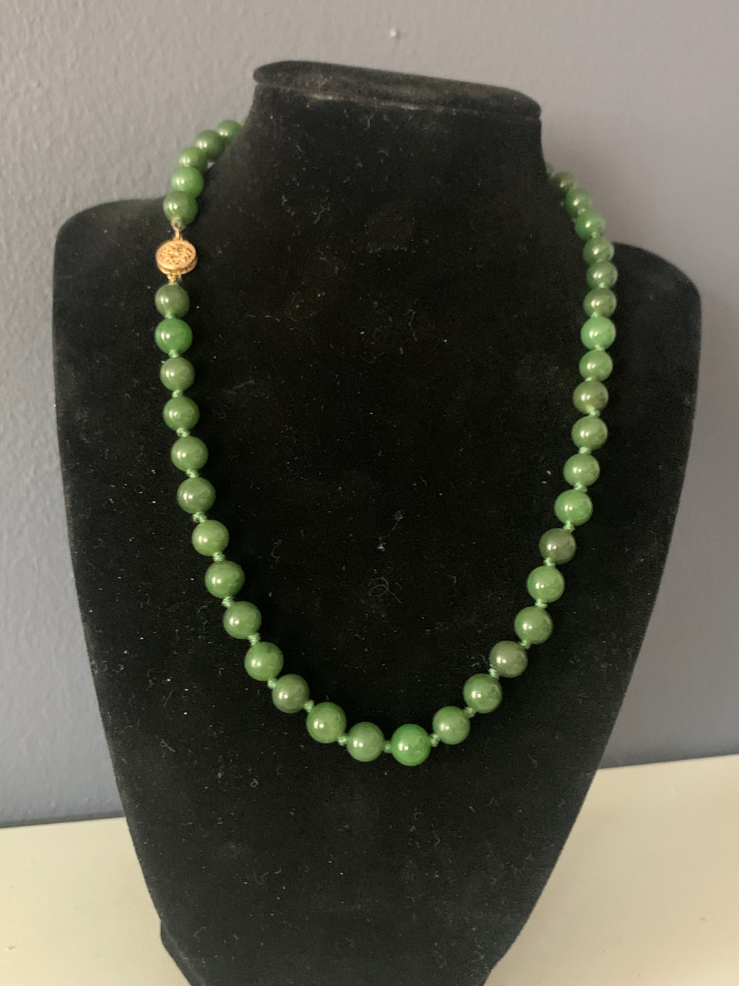 A jade necklace