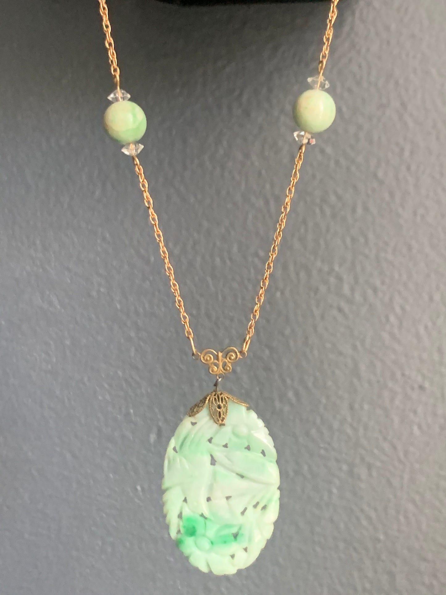 A jade necklace