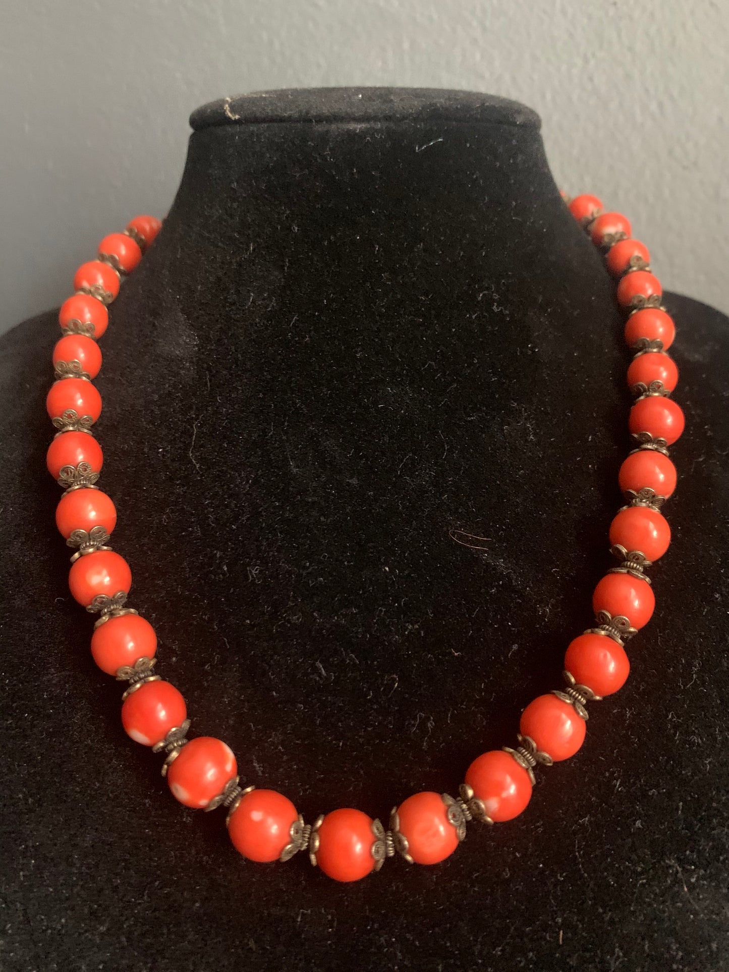 A vintage coral necklace