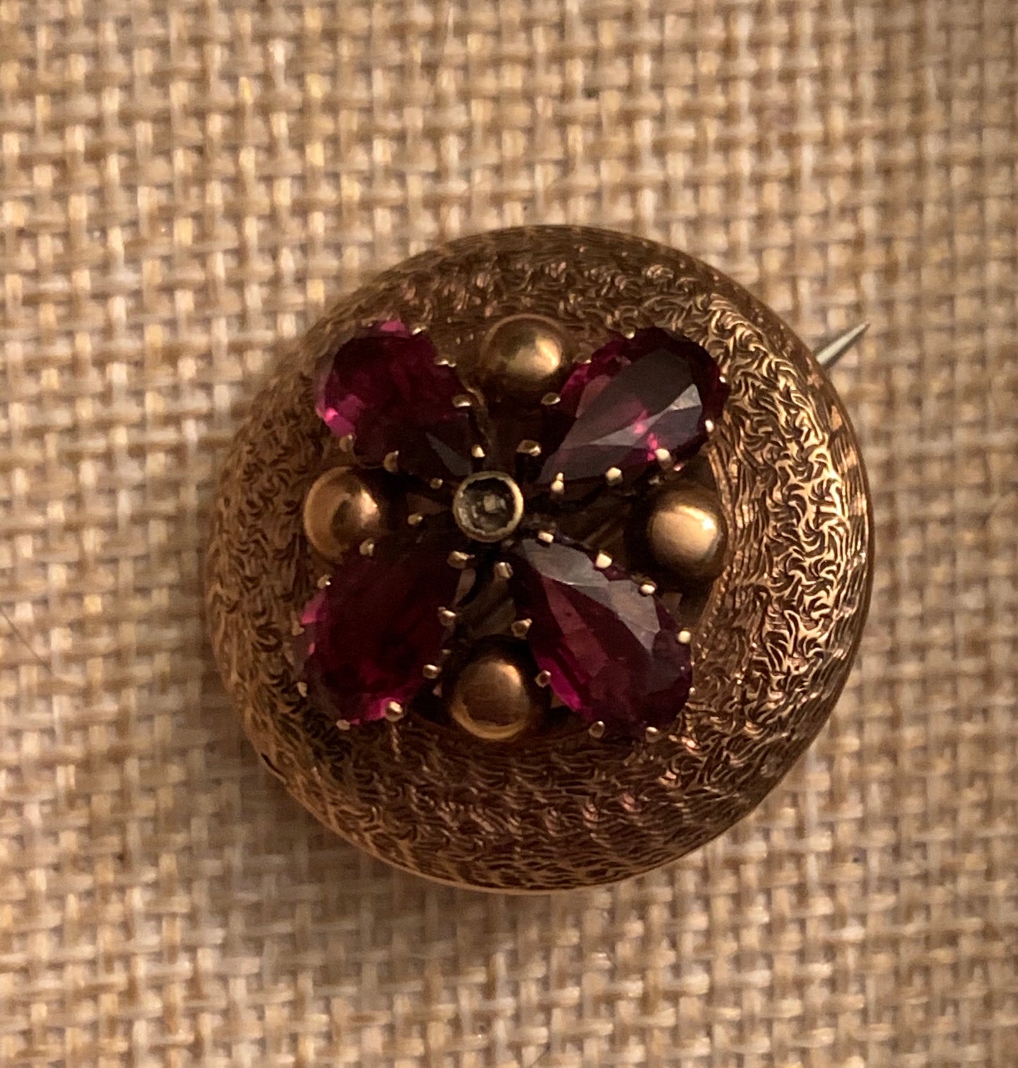 Vintage garnet brooch
