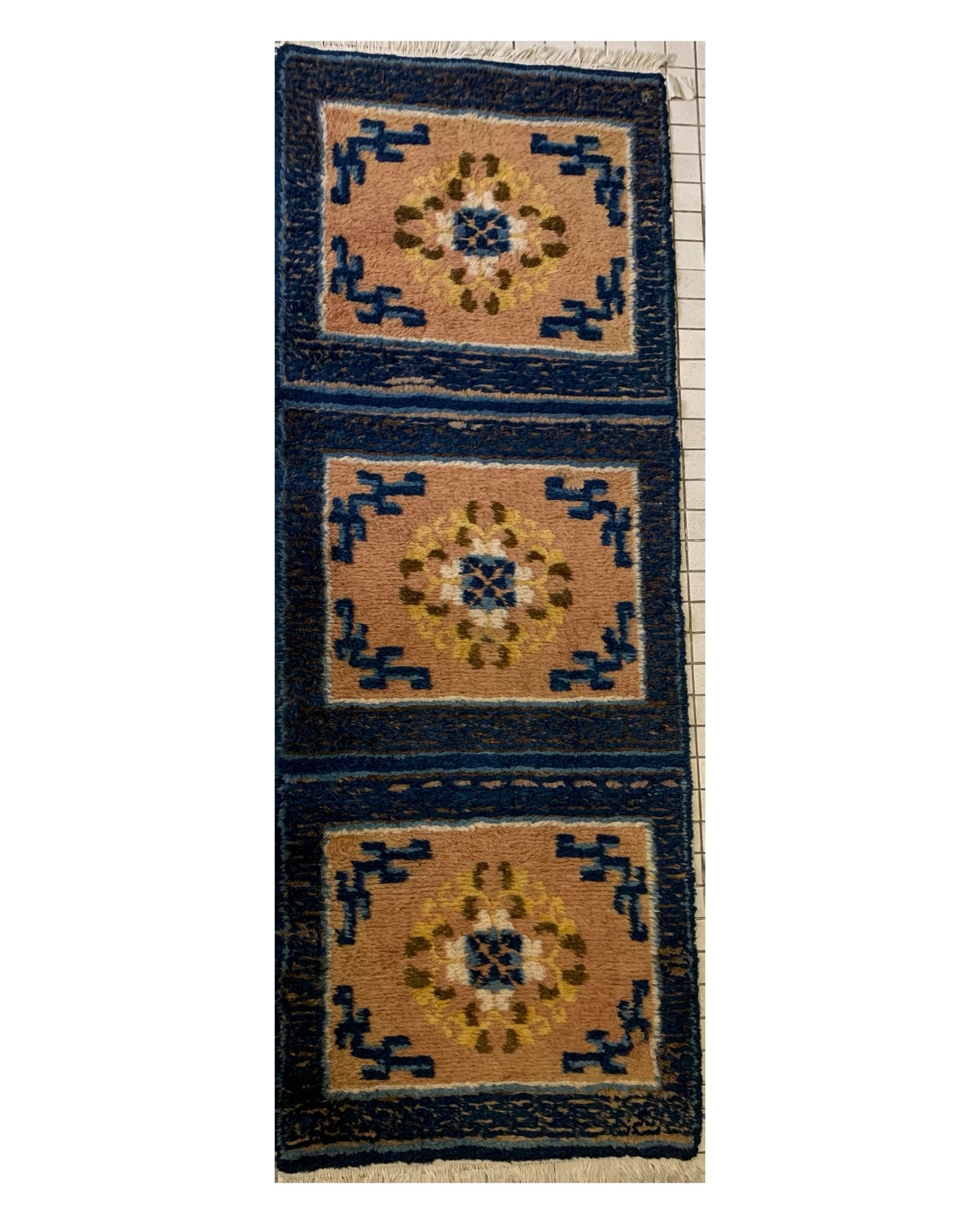 Antique Tibetan monastery rug