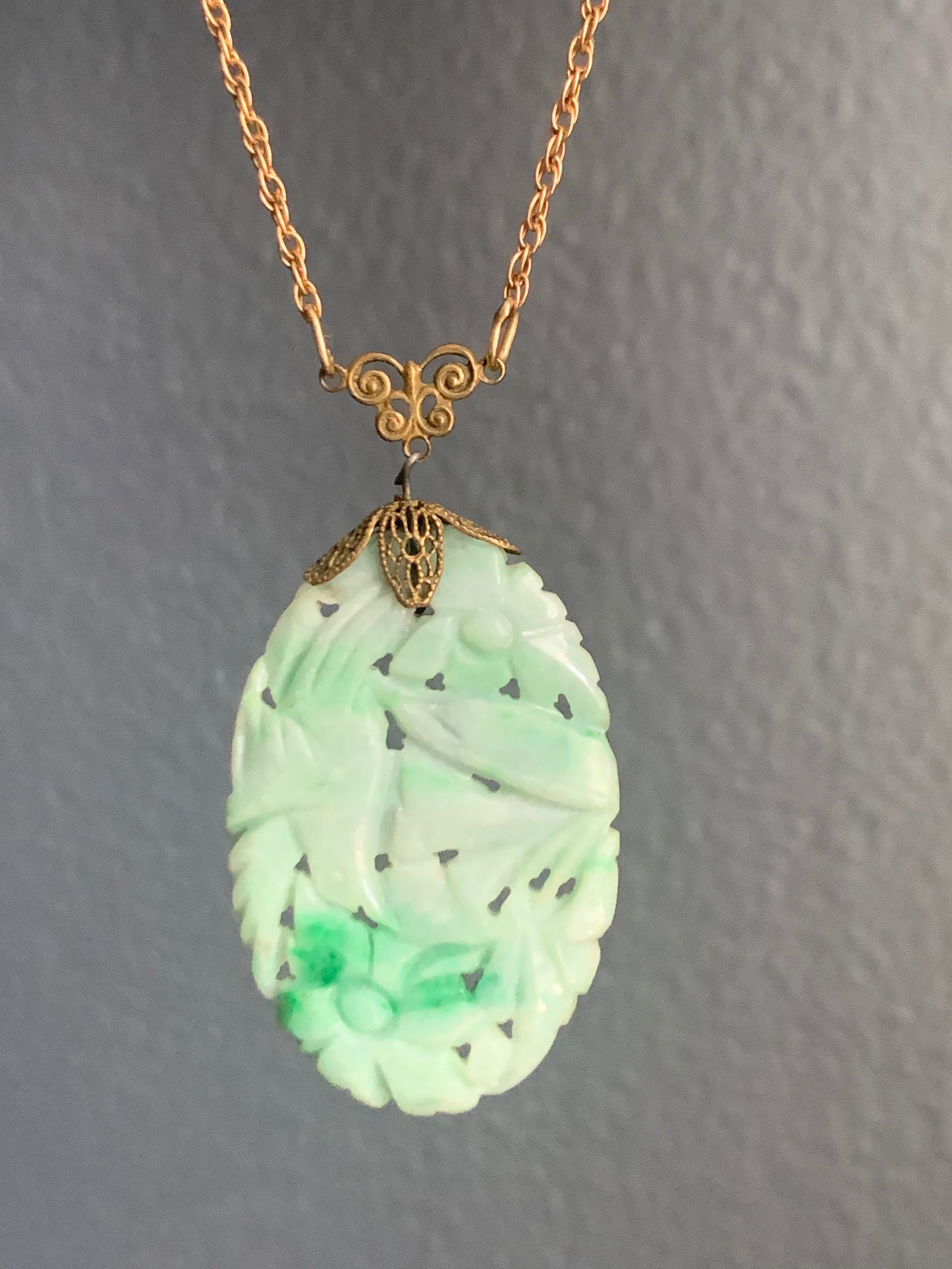 A jade necklace