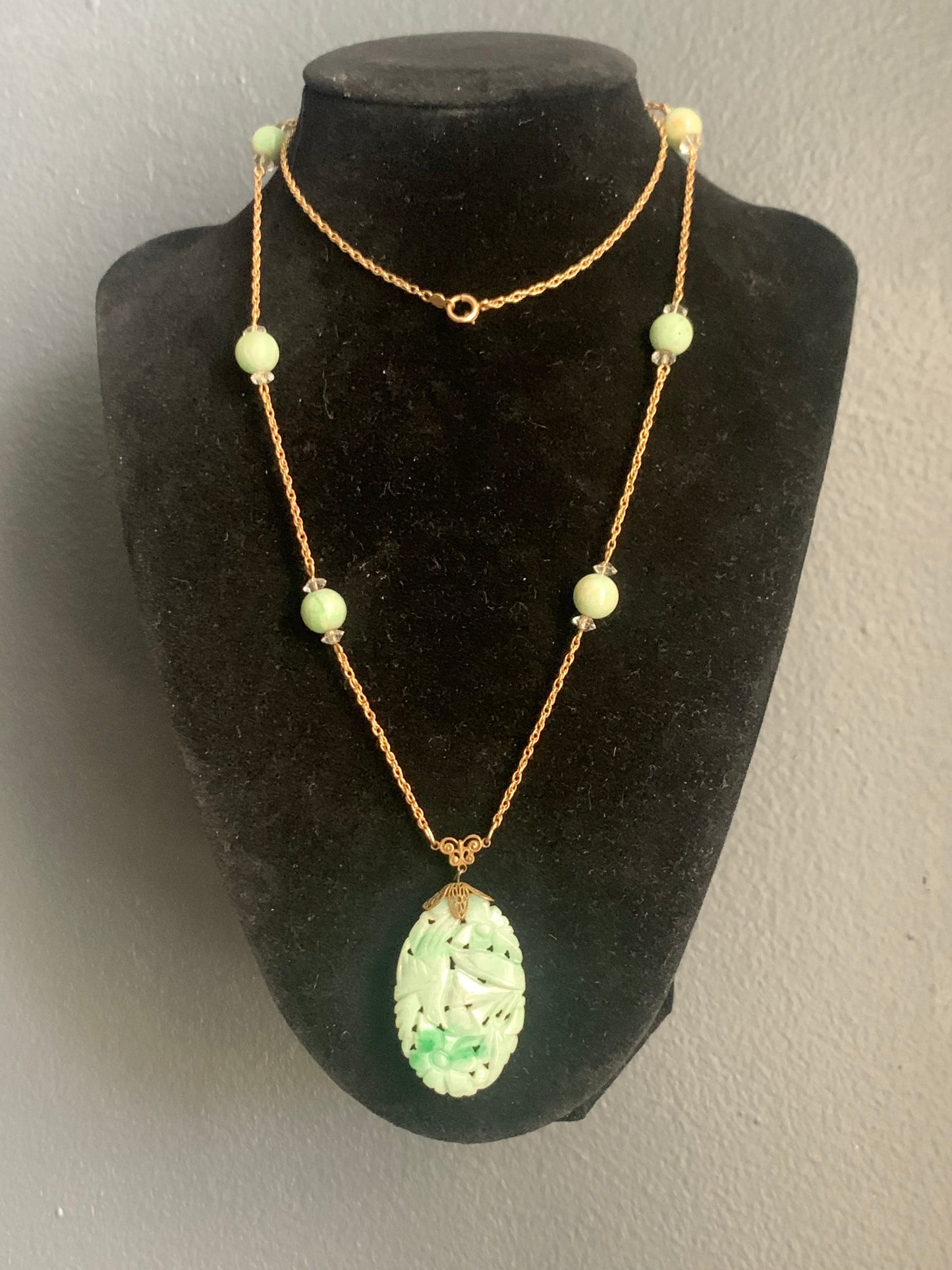 A jade necklace