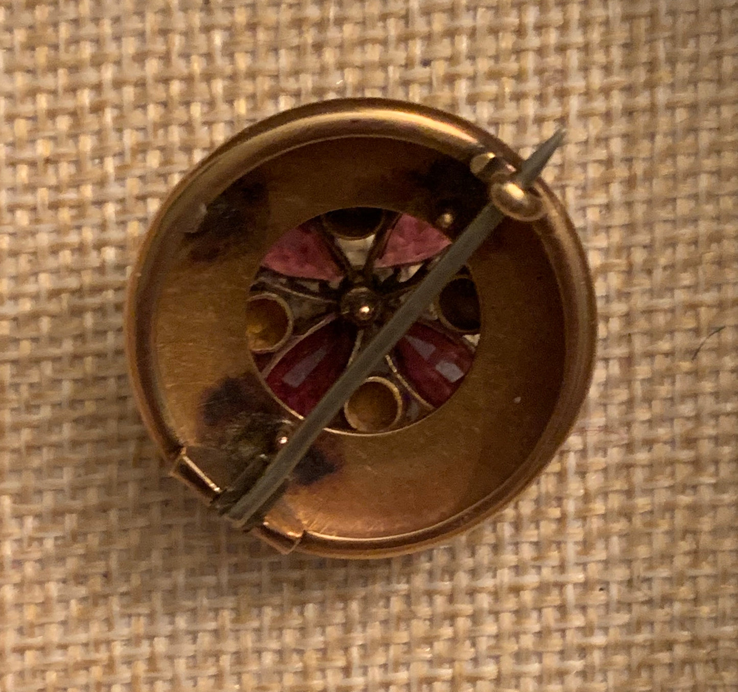 Vintage garnet brooch