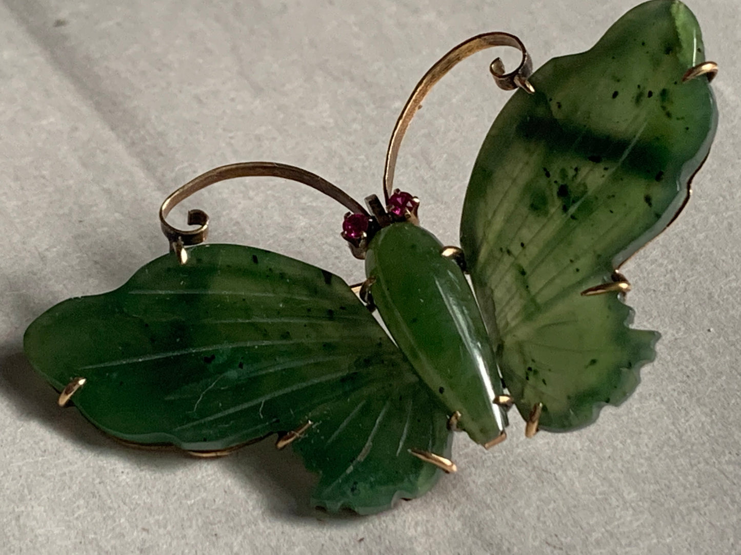 Jade -nephrite brooch