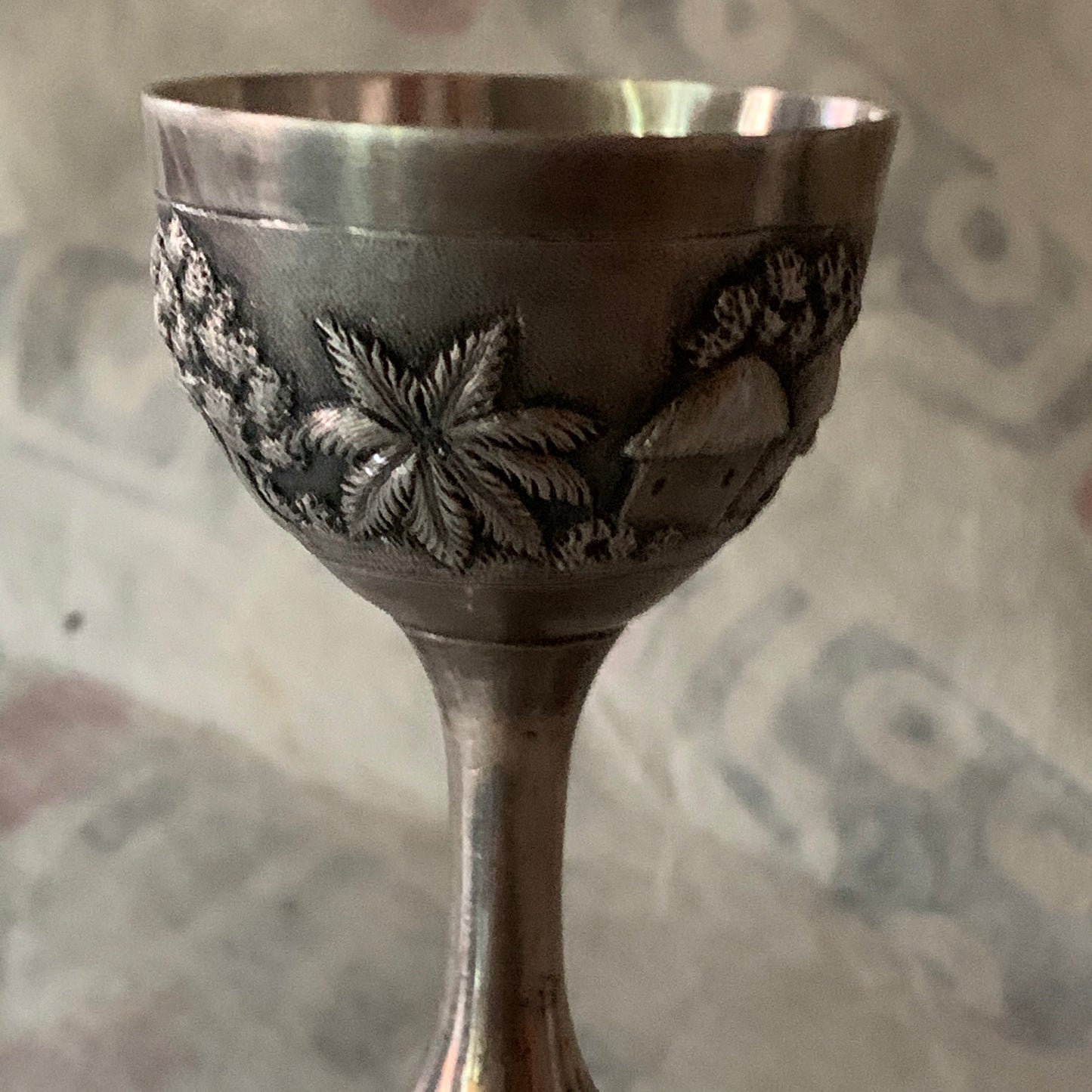 An antique Indian silver jigger