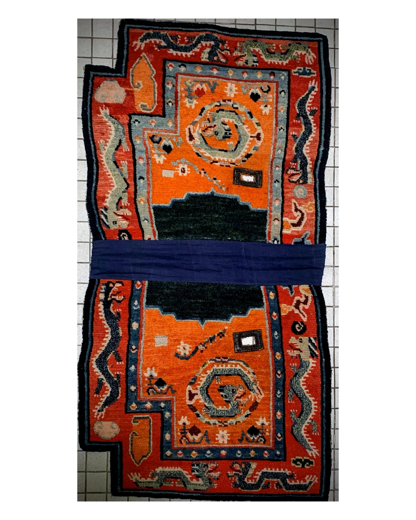 Antique Tibetan horse carpet