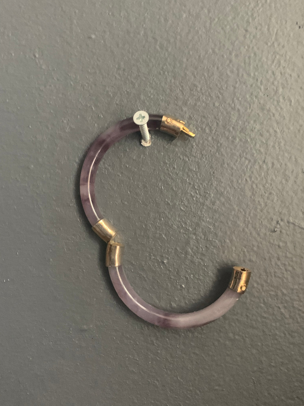 Lavender jade glass bangles