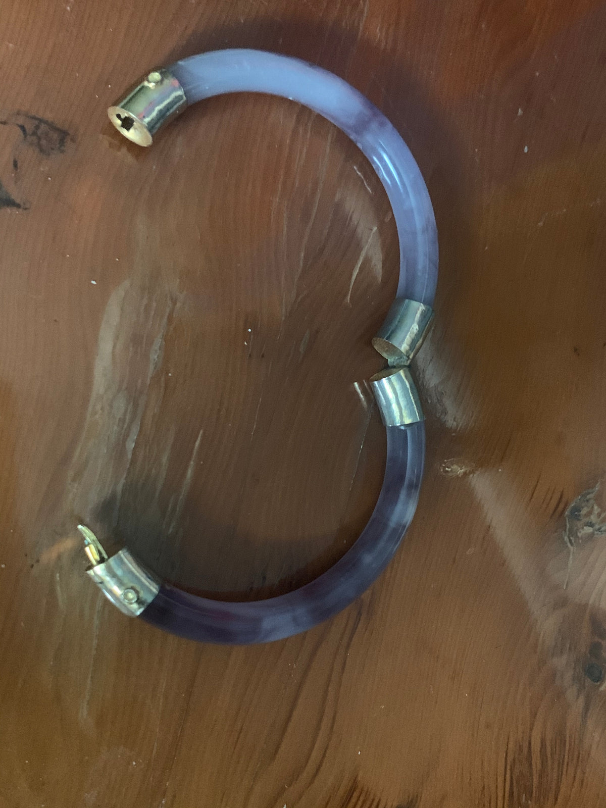 Lavender jade glass bangles