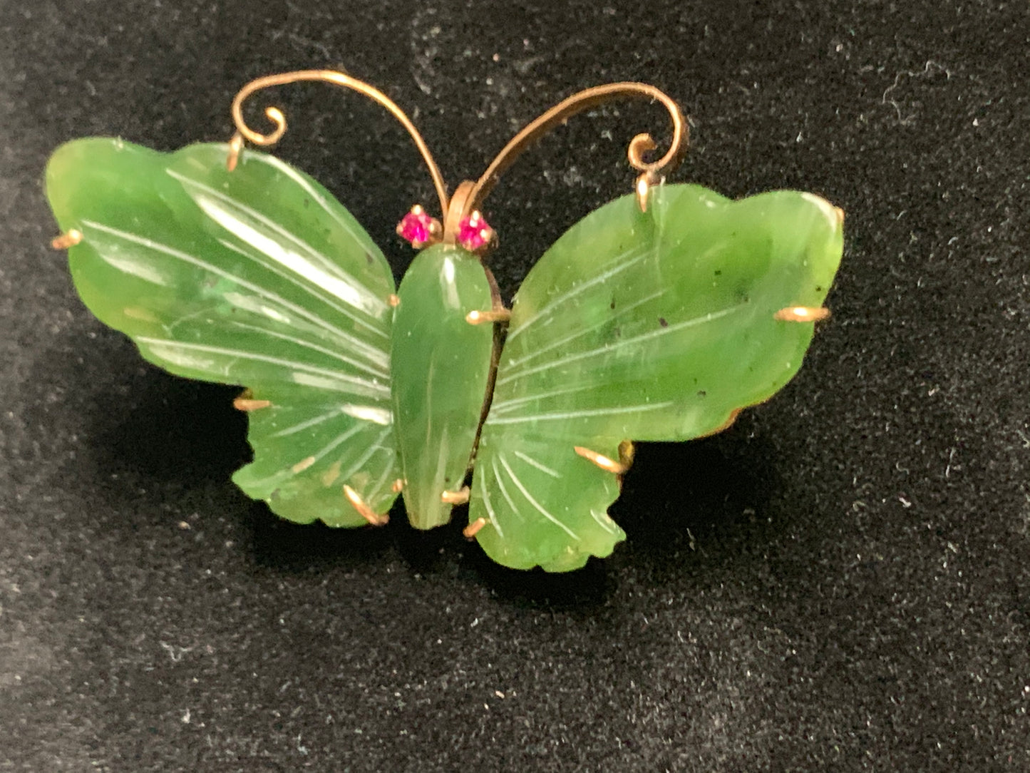Jade -nephrite brooch
