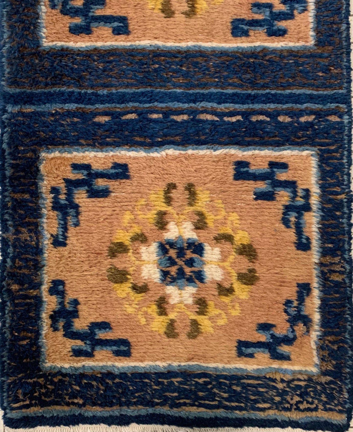 Antique Tibetan monastery rug