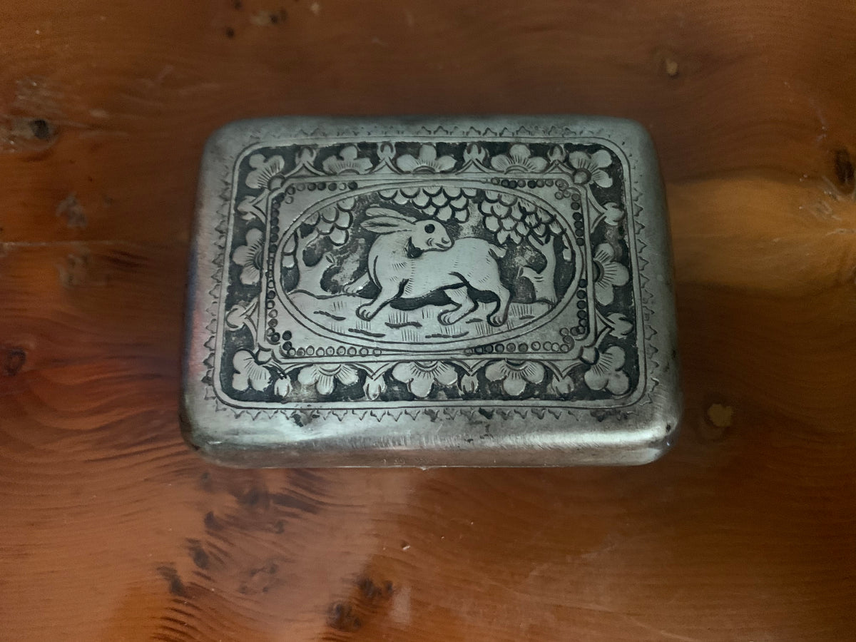 A silver box