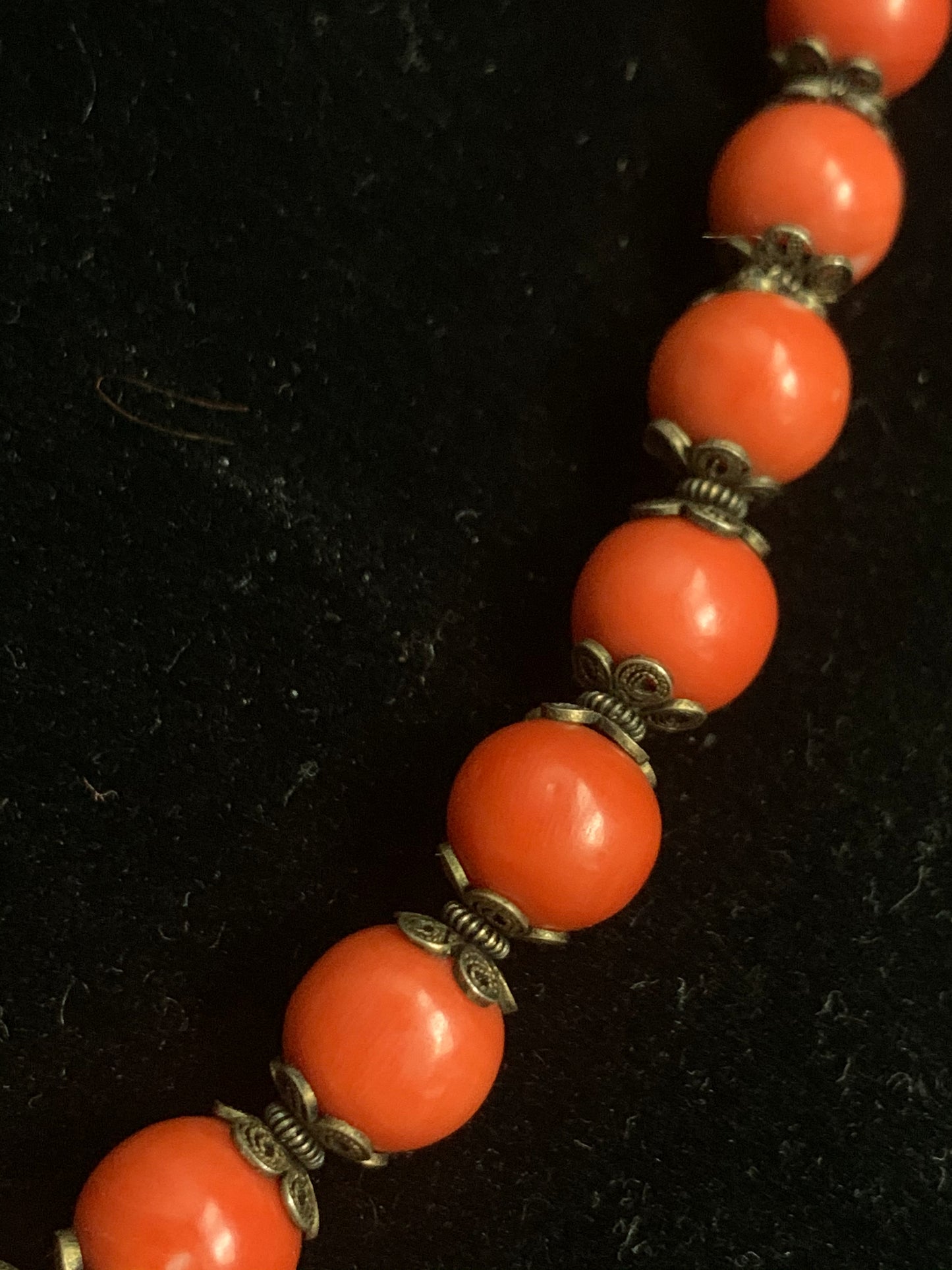 A vintage coral necklace