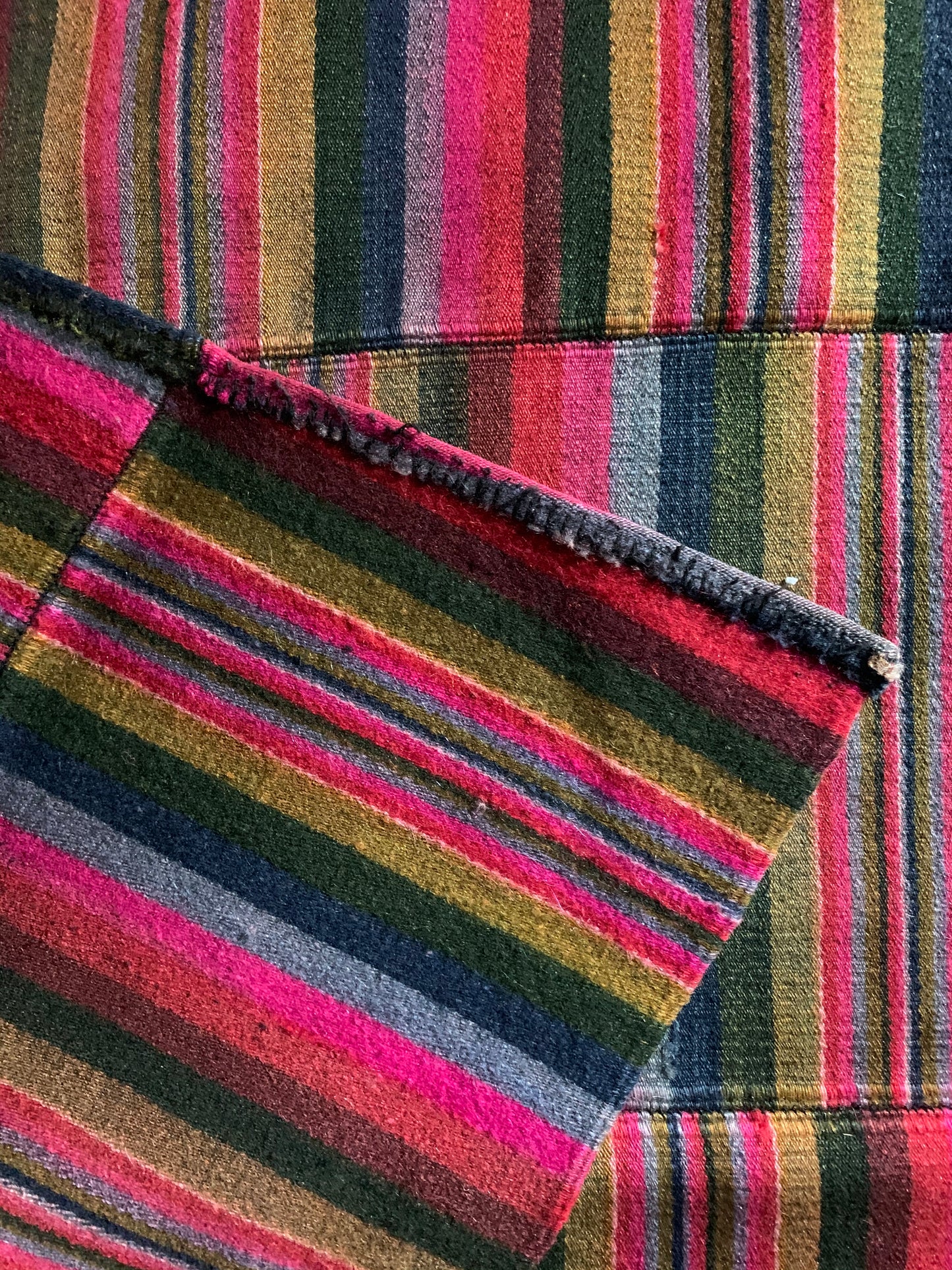 An antique Tibetan woman’s hand-woven, woolen apron - pangden.