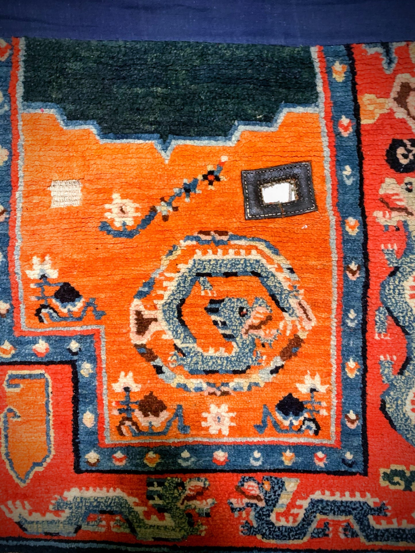 Antique Tibetan horse carpet