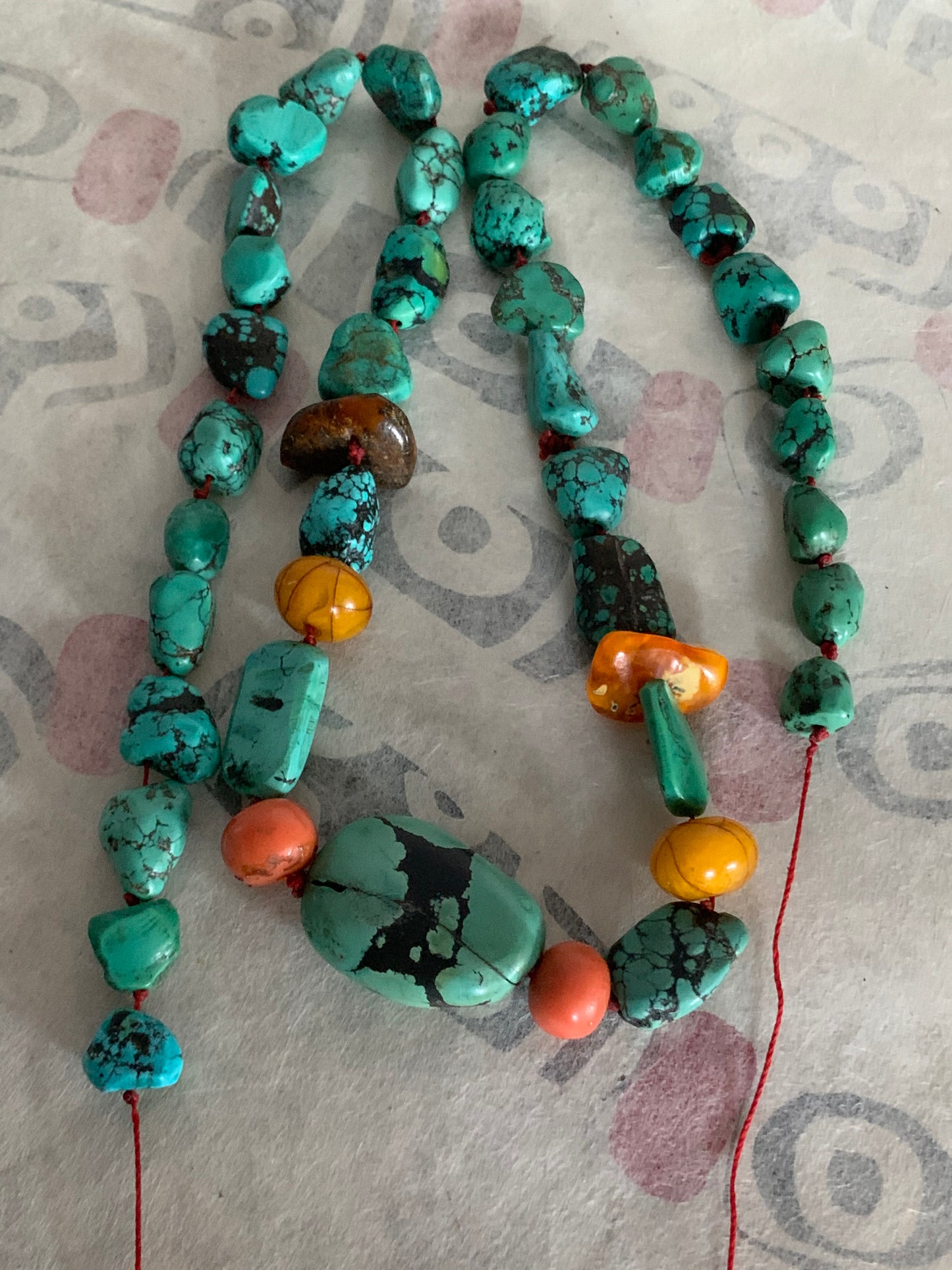 Necklace with vintage Turquoise beads