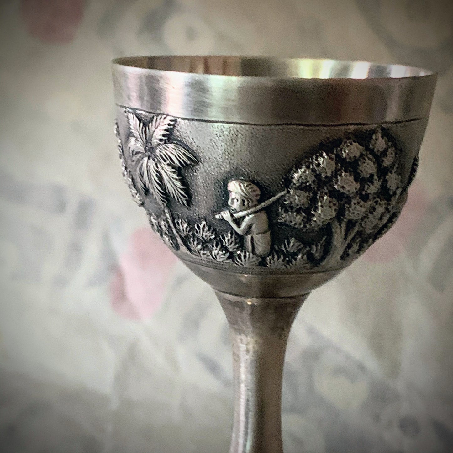 An antique Indian silver jigger