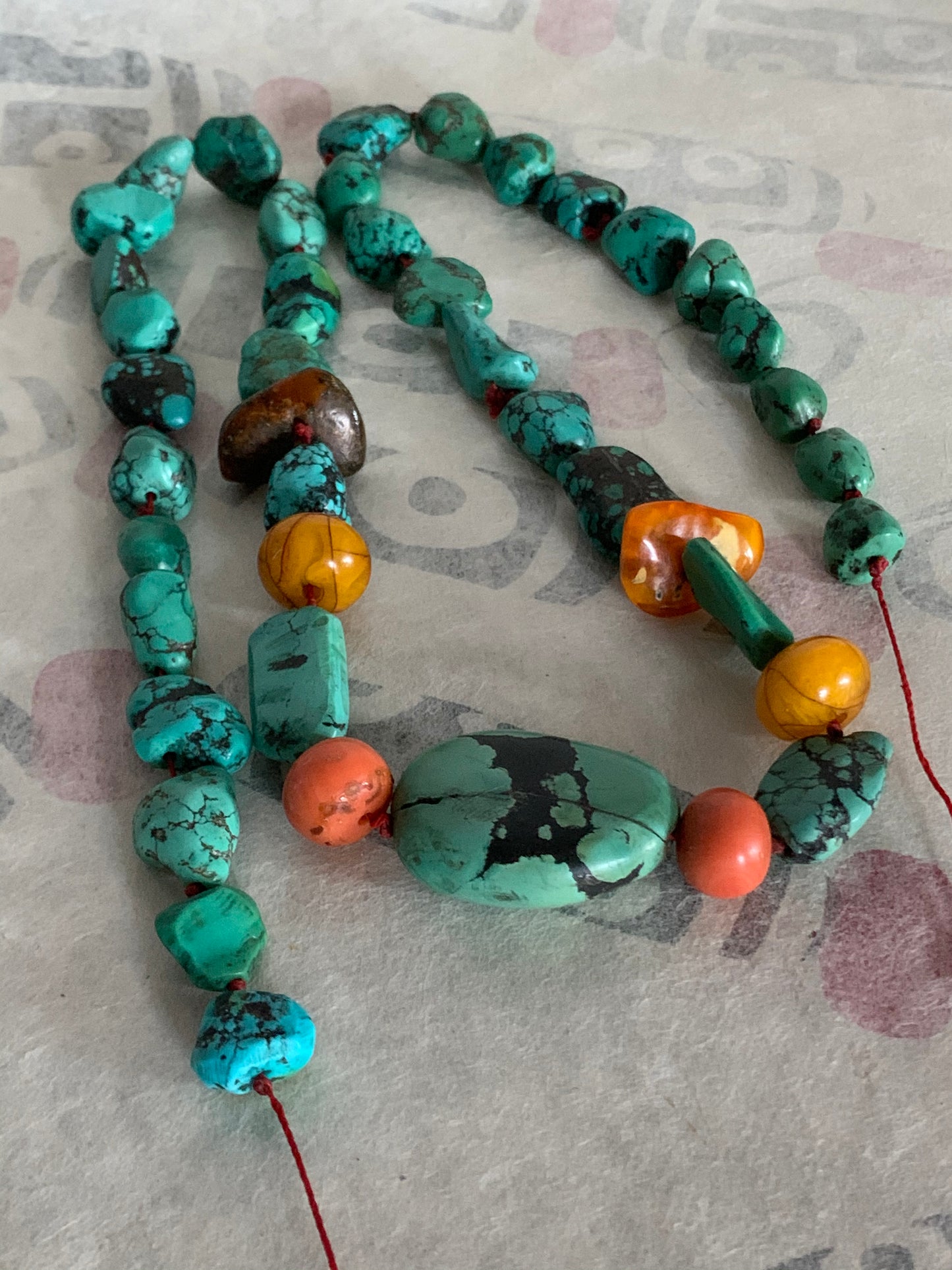 Necklace with vintage Turquoise beads
