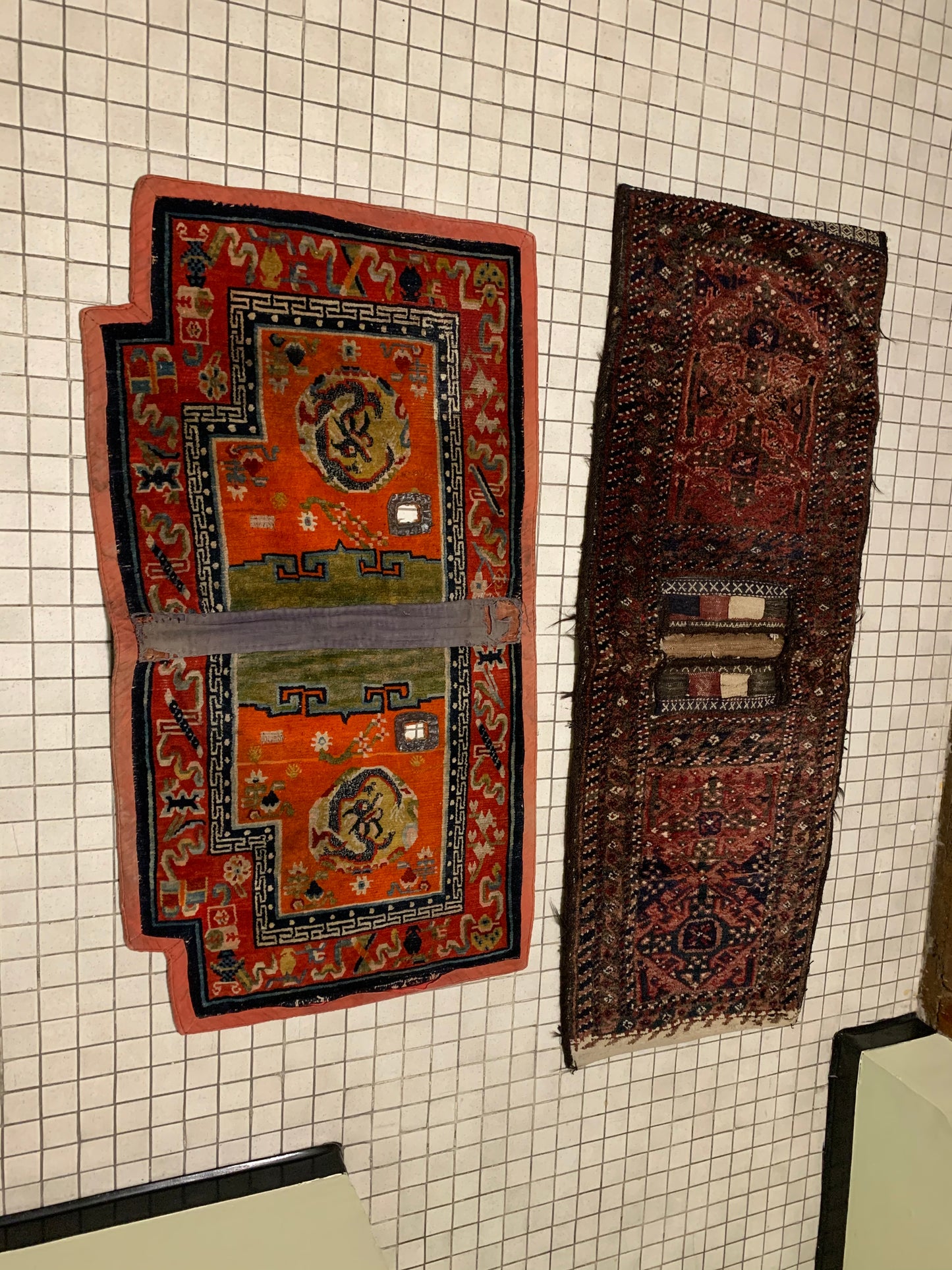 An antique Tibetan saddle rug
