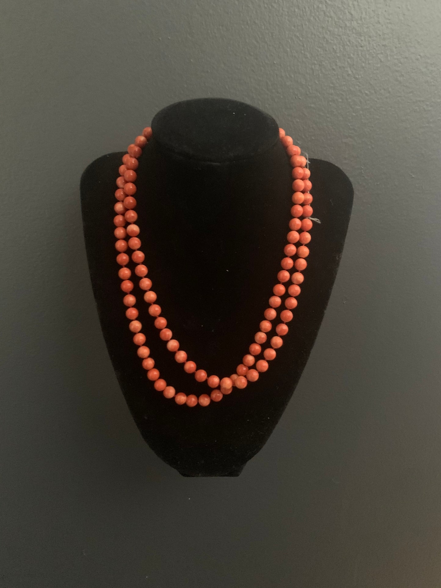 A coral necklace