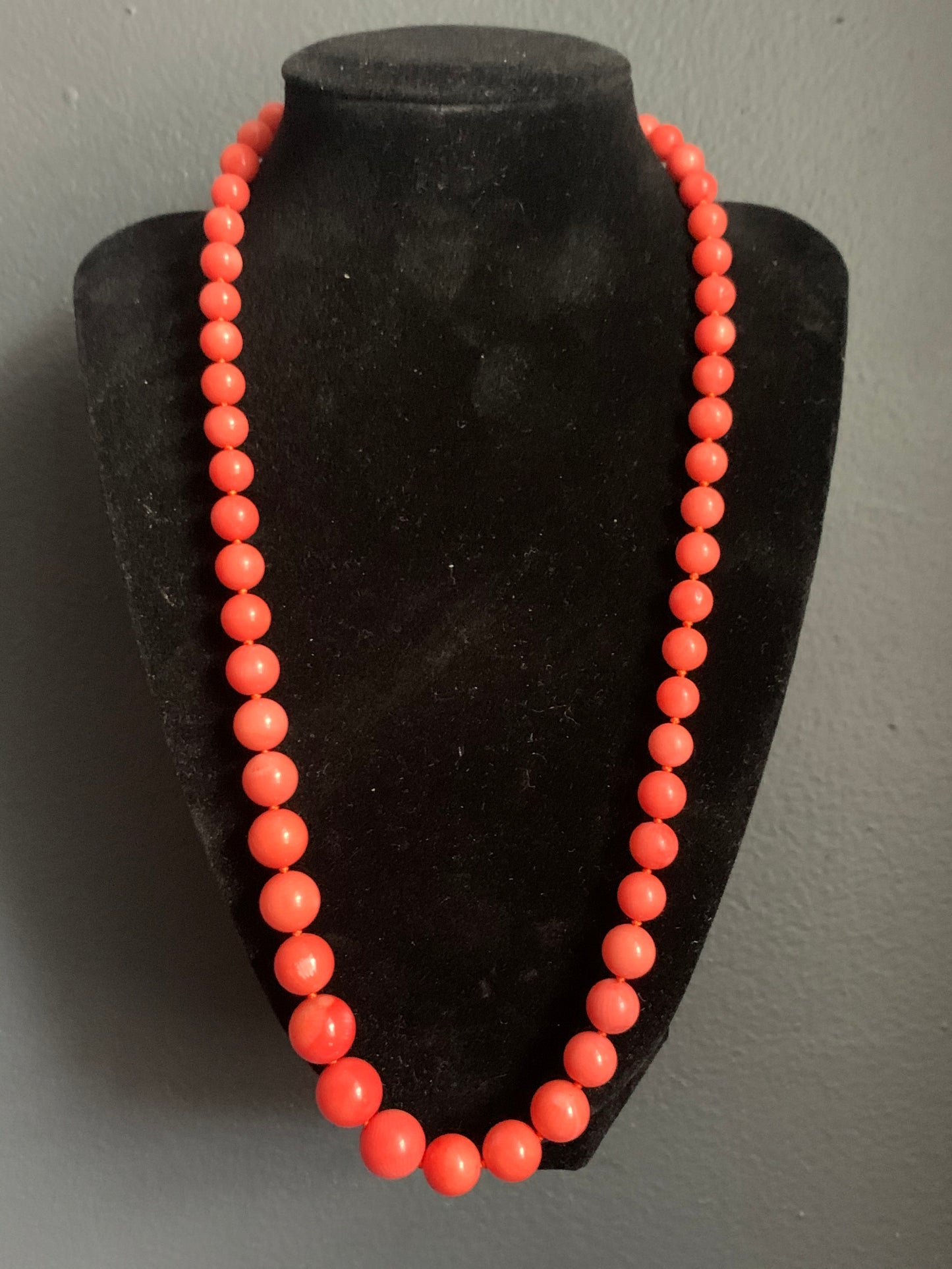 A coral like bead necklace