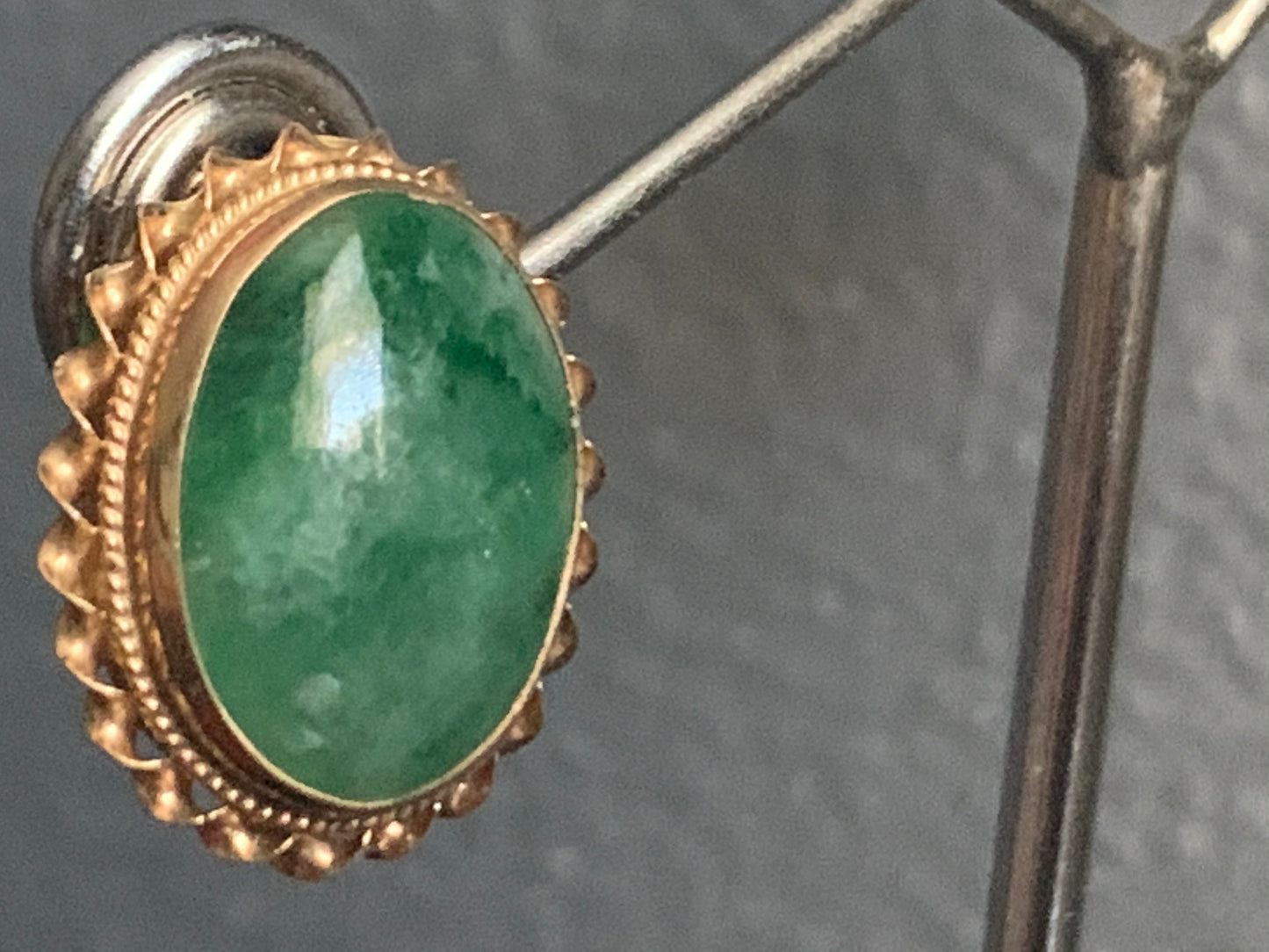 A pair of jade ear rings