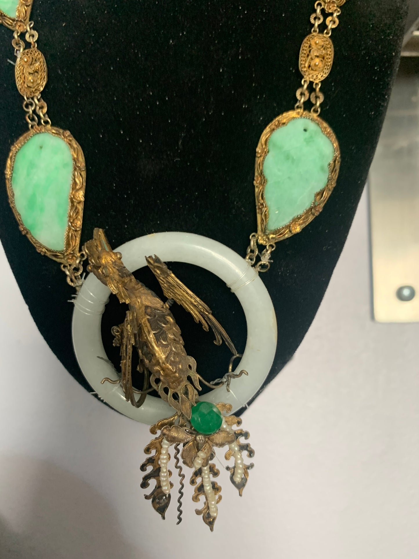 A jade necklace