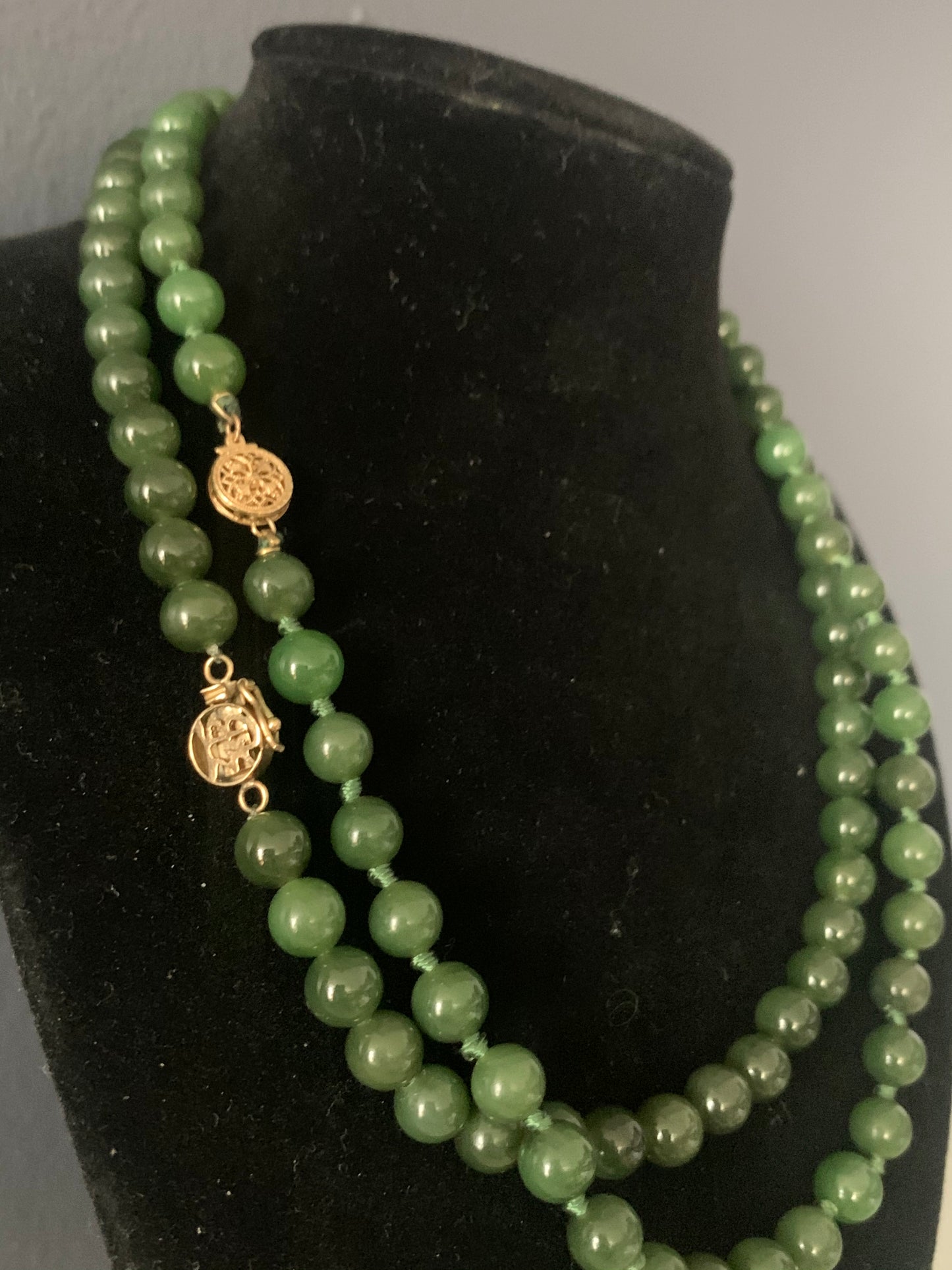 A jade necklace