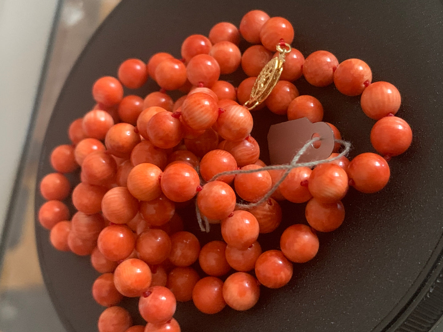 A coral necklace