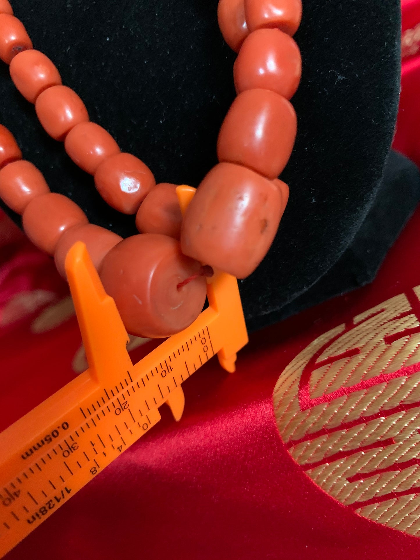 A double strand Antique Tibetan coral beads necklace