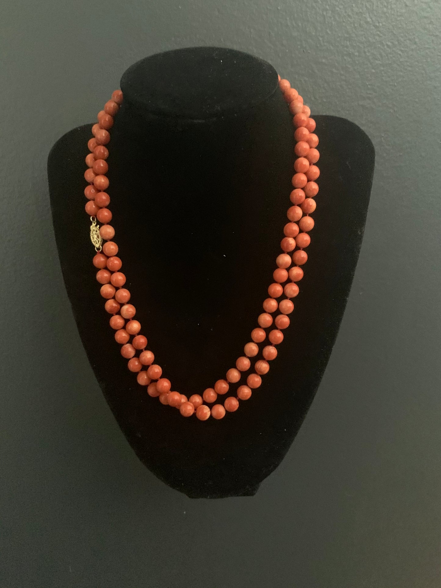 A coral necklace