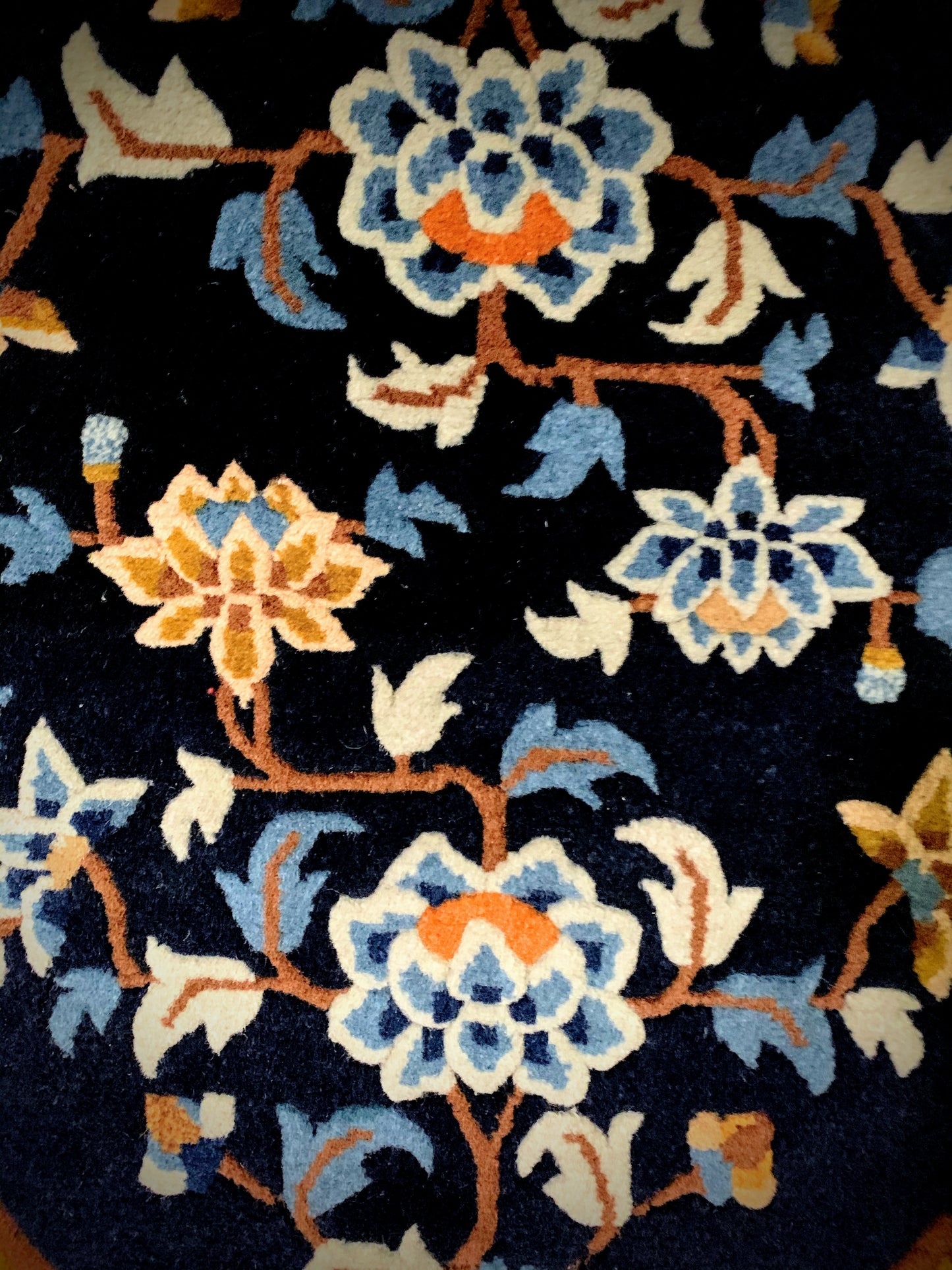 A vintage Tibetan meditation rug