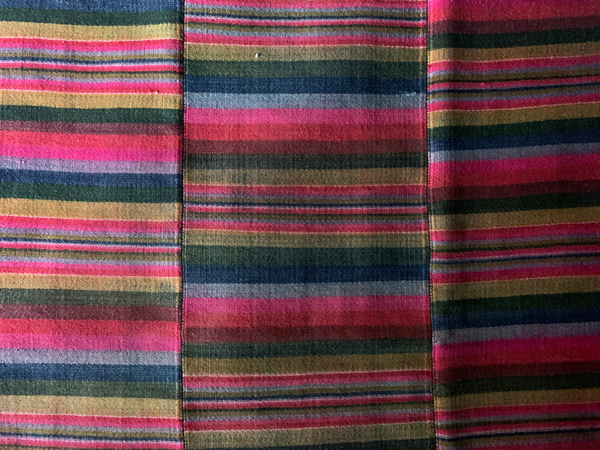 An antique Tibetan woman’s hand-woven, woolen apron - pangden.