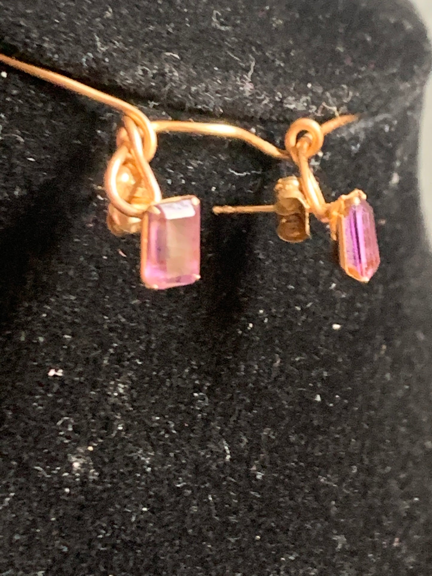 Amethyst ear stud