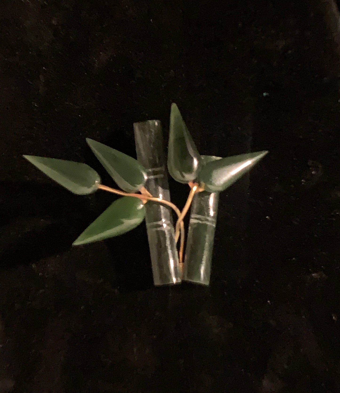 A vintage jade brooch