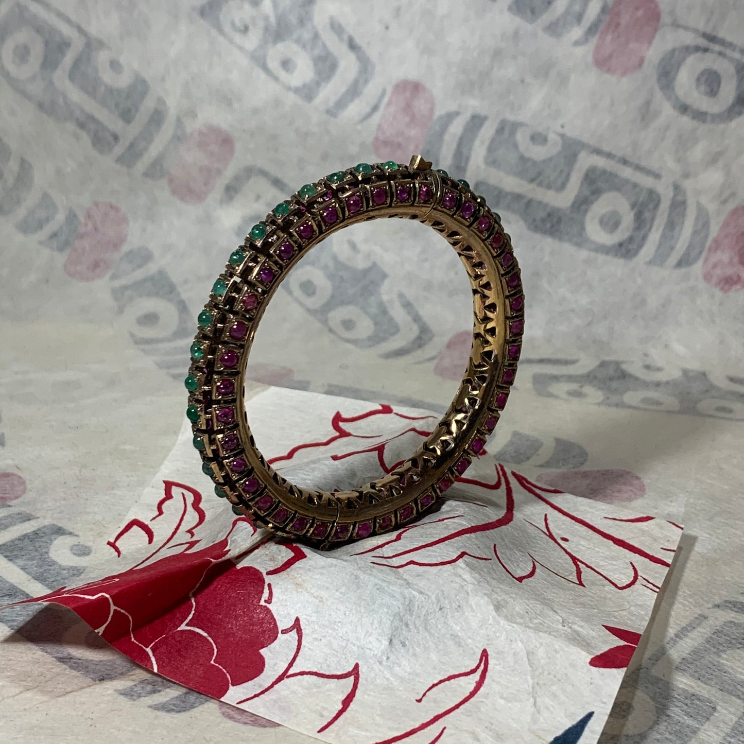 Antique gold bangle bracelet