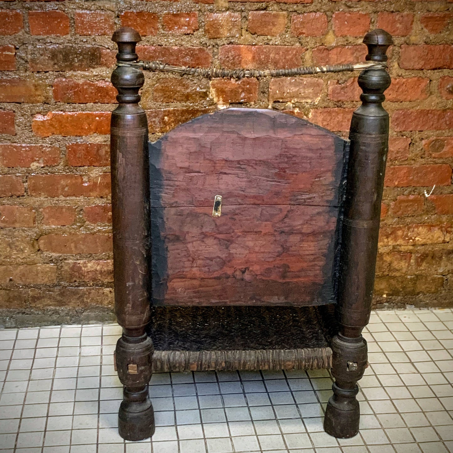 Low antique Indian chair