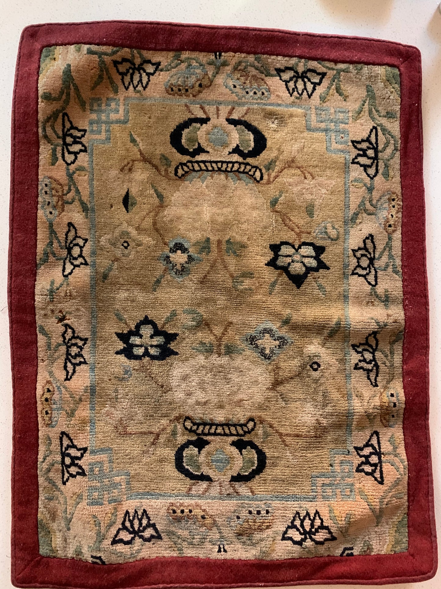An antique Tibetan meditation rug
