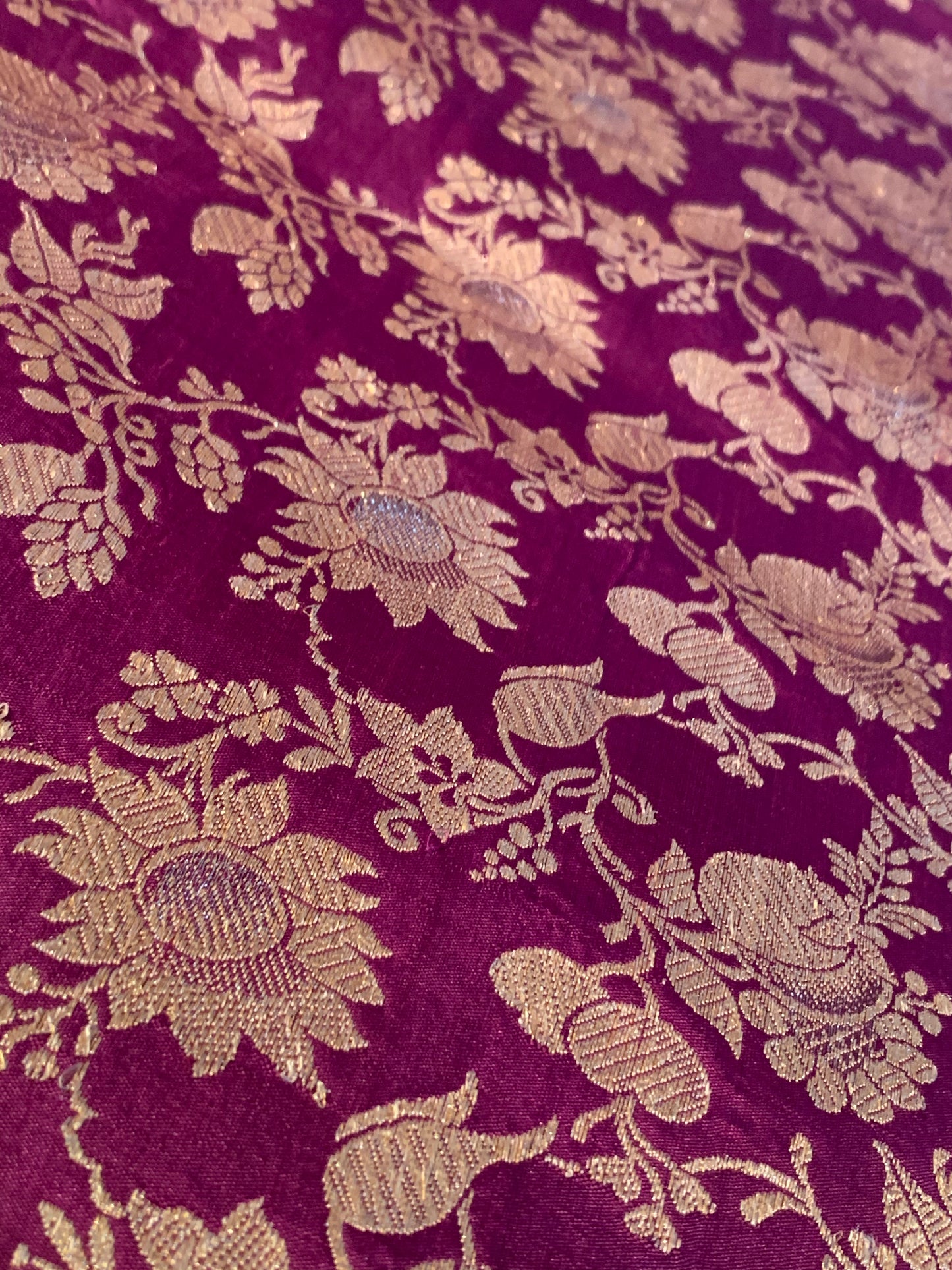 An Aubergene Benarasi saree